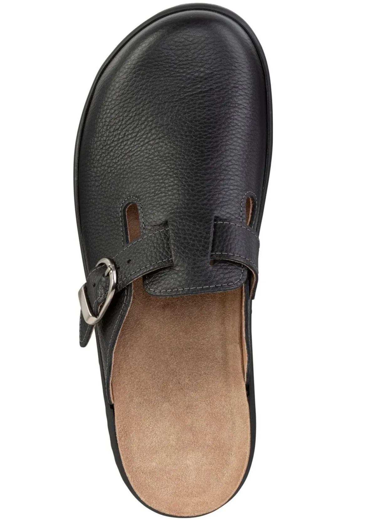 Sale GINO GALANTE Clog aus genarbtem Nappaleder SCHWARZ