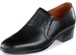 GINO GALANTE , elegante Herren-Slipper, mit Gummizug SCHWARZ