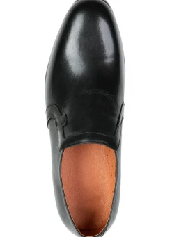GINO GALANTE , elegante Herren-Slipper, mit Gummizug SCHWARZ