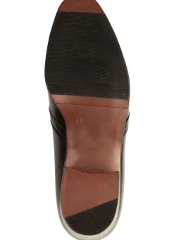 GINO GALANTE , elegante Herren-Slipper, mit Gummizug SCHWARZ