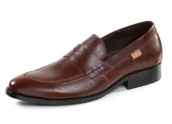 Clearance GINO GALANTE , elegante Herren-Slipper, mit herausnehmbarem Fußbett BRAUN