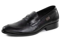 Online GINO GALANTE , elegante Herren-Slipper, mit herausnehmbarem Fußbett SCHWARZ
