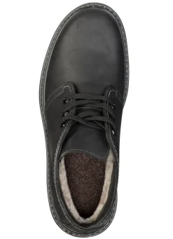 GINO GALANTE , gefütterte Herren-Boots, Winterschuhe, Weite H, mit Lammfell SCHWARZ