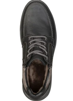 Hot BADER GINO GALANTE, gefütterte Herren-Boots, Winterschuhe, mit Lammfell SCHWARZ