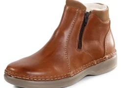 New GINO GALANTE , gefütterte Herren-Stiefeletten, Winterschuhe, mit Wolle COGNAC