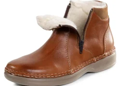 New GINO GALANTE , gefütterte Herren-Stiefeletten, Winterschuhe, mit Wolle COGNAC