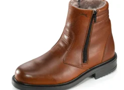 GINO GALANTE , gefütterte Herren-Stiefel, Winterschuhe, mit Lammfell BRAUN