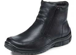 Hot GINO GALANTE , gefütterte Herren-Boots, Winterschuhe, mit Lammfell SCHWARZ