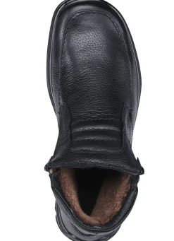 Hot GINO GALANTE , gefütterte Herren-Boots, Winterschuhe, mit Lammfell SCHWARZ