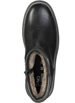 GINO GALANTE , gefütterte Herren-Stiefel, Winterschuhe, mit Lammfell SCHWARZ