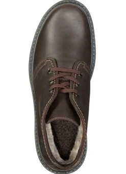 New GINO GALANTE , gefütterte Herren-Boots, Winterschuhe, Weite H, mit Lammfell MOKKA