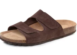 Clearance GINO GALANTE , klassiche Herren-Pantoletten, Weite H, mit Klettverschluss BRAUN