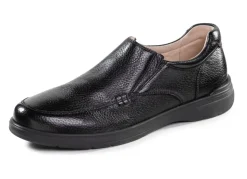 New GINO GALANTE , klassische Herren-Slipper, aus Hirschleder SCHWARZ