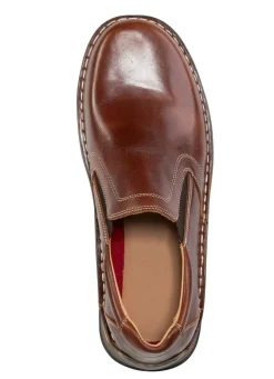 GINO GALANTE , klassische Herren-Slipper, mit herausnehmbarem Fußbett COGNAC