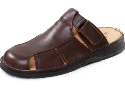 Clearance GINO GALANTE , klassische Herren-Clogs, aus Leder KASTANIE
