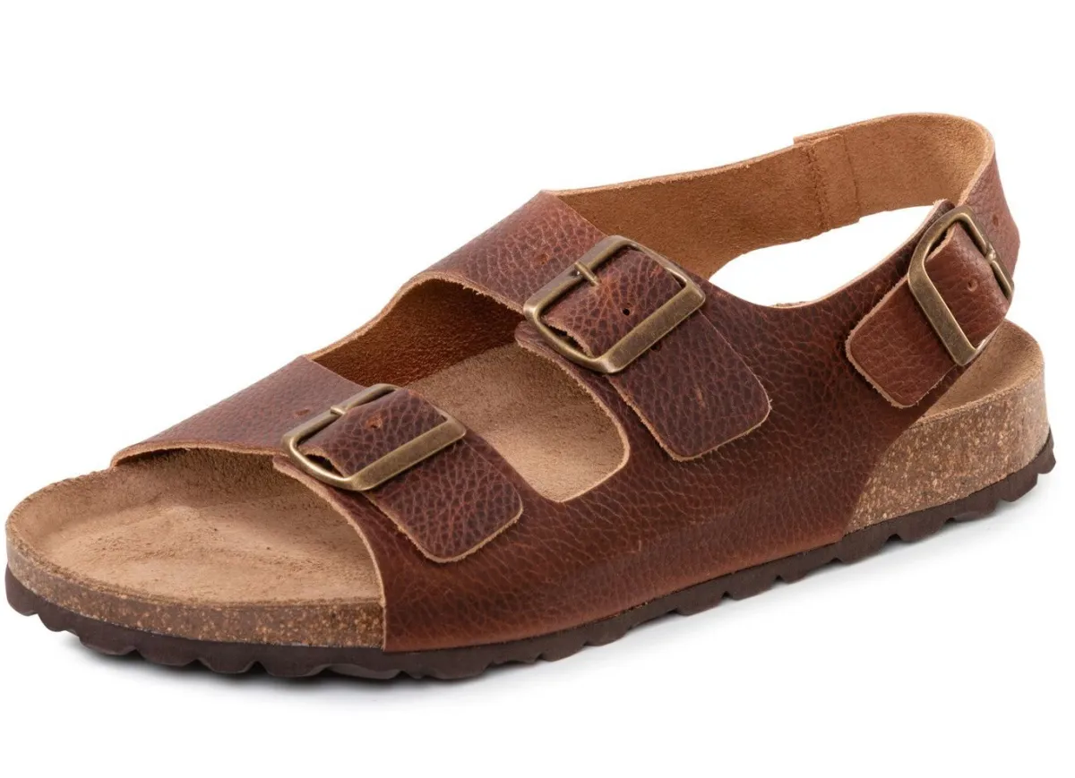 Discount GINO GALANTE , klassische Herren-Sandalen, Weite H, mit verstellbaren Schließen BRAUN
