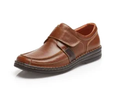 Outlet BADER GINO GALANTE, klassische Herren-Slipper, mit herausnehmbarem Fußbett COGNAC