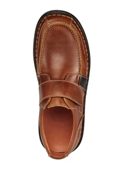 Outlet BADER GINO GALANTE, klassische Herren-Slipper, mit herausnehmbarem Fußbett COGNAC