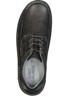 Best GINO GALANTE , klassische Herren-Schnürschuhe, mit herausnehmbarem Fußbett SCHWARZ