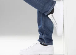 Outlet GINO GALANTE , klassische Herren-Sneaker, mit herausnehmbarem Fußbett WEISS