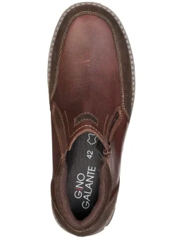 New GINO GALANTE , klassische Herren-Boots, mit herausnehmbarem Fußbett MARONE