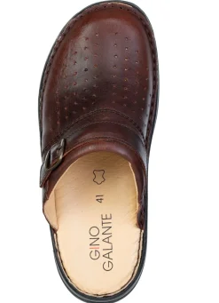 Online GINO GALANTE , klassische Herren-Clogs, aus Leder KASTANIE