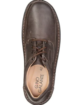 Clearance GINO GALANTE , klassische Herren-Schnürschuhe, mit herausnehmbarem Fußbett MARONE