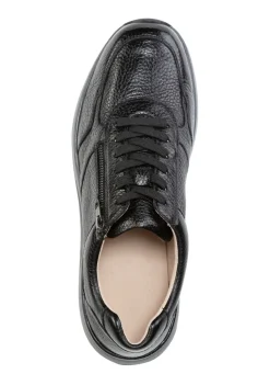 Outlet BADER GINO GALANTE, klassische Herren-Sneaker, mit Reißverschluss SCHWARZ