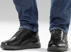Outlet BADER GINO GALANTE, klassische Herren-Sneaker, mit Reißverschluss SCHWARZ