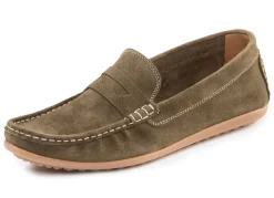 Sale GINO GALANTE , klassische Herren-Slipper, aus Leder KHAKI