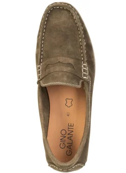 Sale GINO GALANTE , klassische Herren-Slipper, aus Leder KHAKI