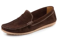 Best GINO GALANTE , klassische Herren-Slipper, aus Leder MARONE