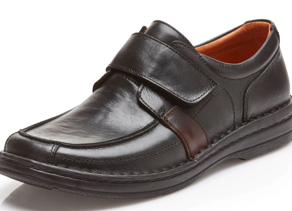 Discount BADER GINO GALANTE, klassische Herren-Slipper, mit herausnehmbarem Fußbett SCHWARZ