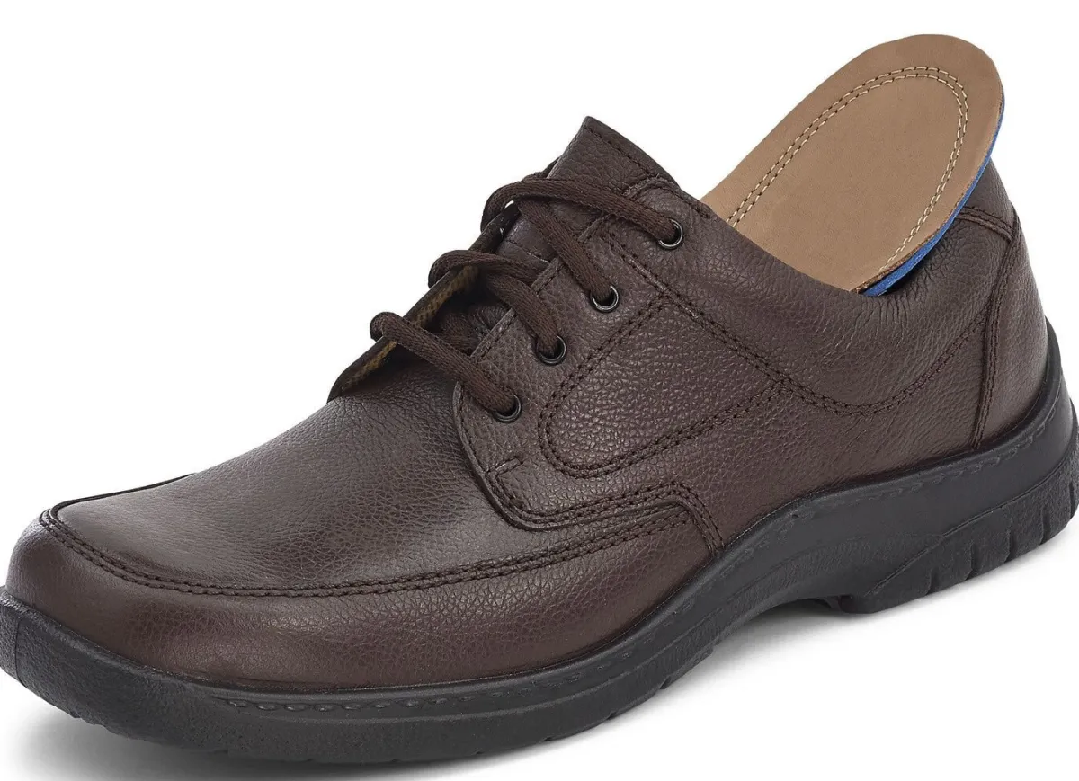 Hot BADER GINO GALANTE, klassische Herren-Schnürschuhe, mit herausnehmbarem Fußbett MOKKA
