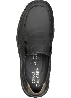 GINO GALANTE , klassische Herren-Slipper, mit herausnehmbarem Fußbett SCHWARZ