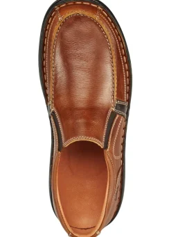 Hot GINO GALANTE , klassische Herren-Slipper, mit herausnehmbarem Fußbett COGNAC