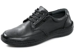 New GINO GALANTE , klassische Herren-Schnürschuhe, mit herausnehmbarem Fußbett SCHWARZ