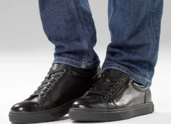 Online GINO GALANTE , klassische Herren-Sneaker, mit herausnehmbarem Fußbett SCHWARZ