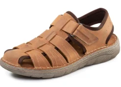Hot GINO GALANTE , klassische Herren-Sandalen, aus Leder COGNAC