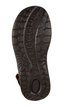Best GINO GALANTE , komfortable Herren-Trekkingsandalen, aus Leder BRAUN