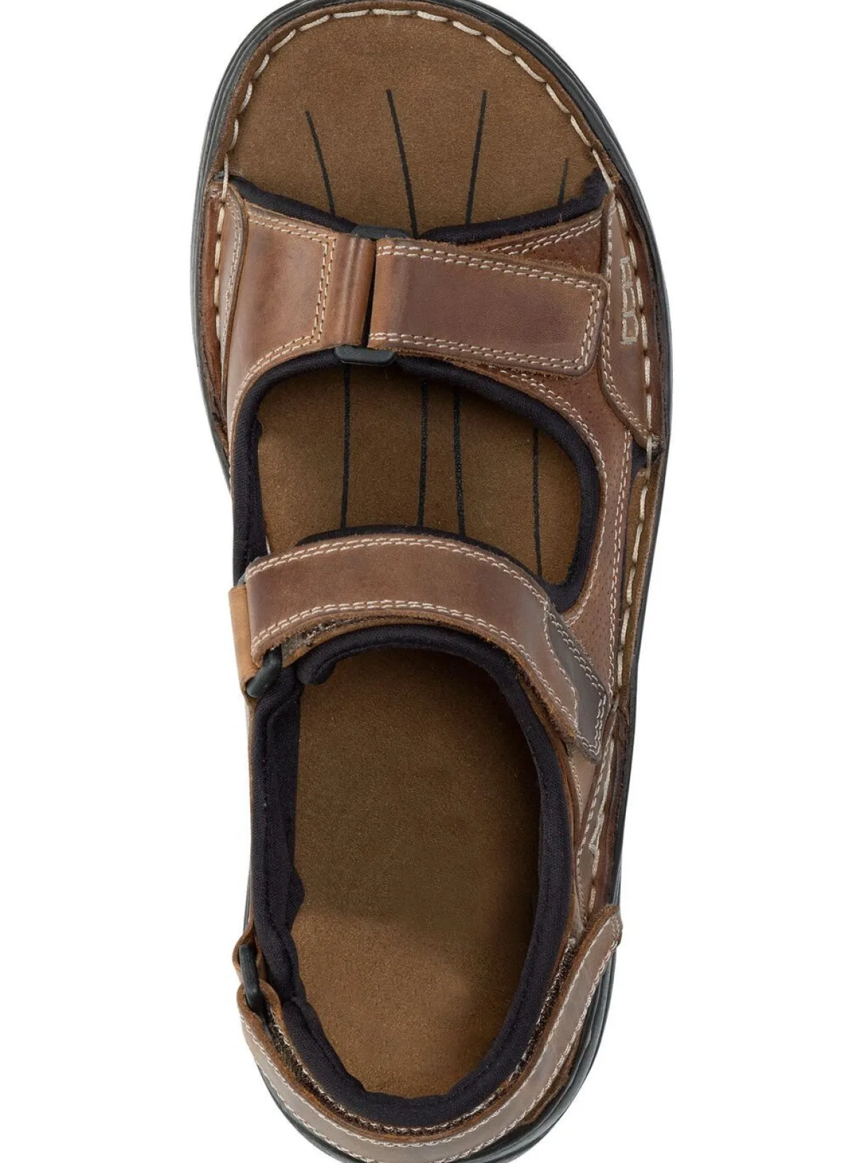 Best GINO GALANTE , komfortable Herren-Trekkingsandalen, aus Leder BRAUN