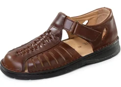 Clearance GINO GALANTE , leichte Herren-Sandalen, aus Leder COGNAC