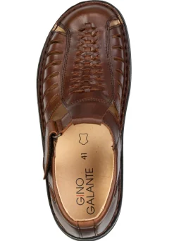 Clearance GINO GALANTE , leichte Herren-Sandalen, aus Leder COGNAC
