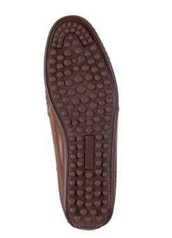 Outlet BADER GINO GALANTE, leichte Herren-Slipper, mit Gummizug COGNAC-BRAUN