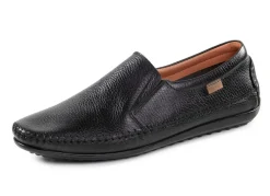 Clearance BADER GINO GALANTE, leichte Herren-Slipper, mit Gummizug SCHWARZ