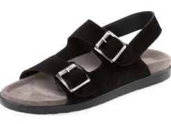 Best GINO GALANTE , leichte Herren-Sandalen, mit Gummizug SCHWARZ