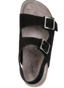 Best GINO GALANTE , leichte Herren-Sandalen, mit Gummizug SCHWARZ