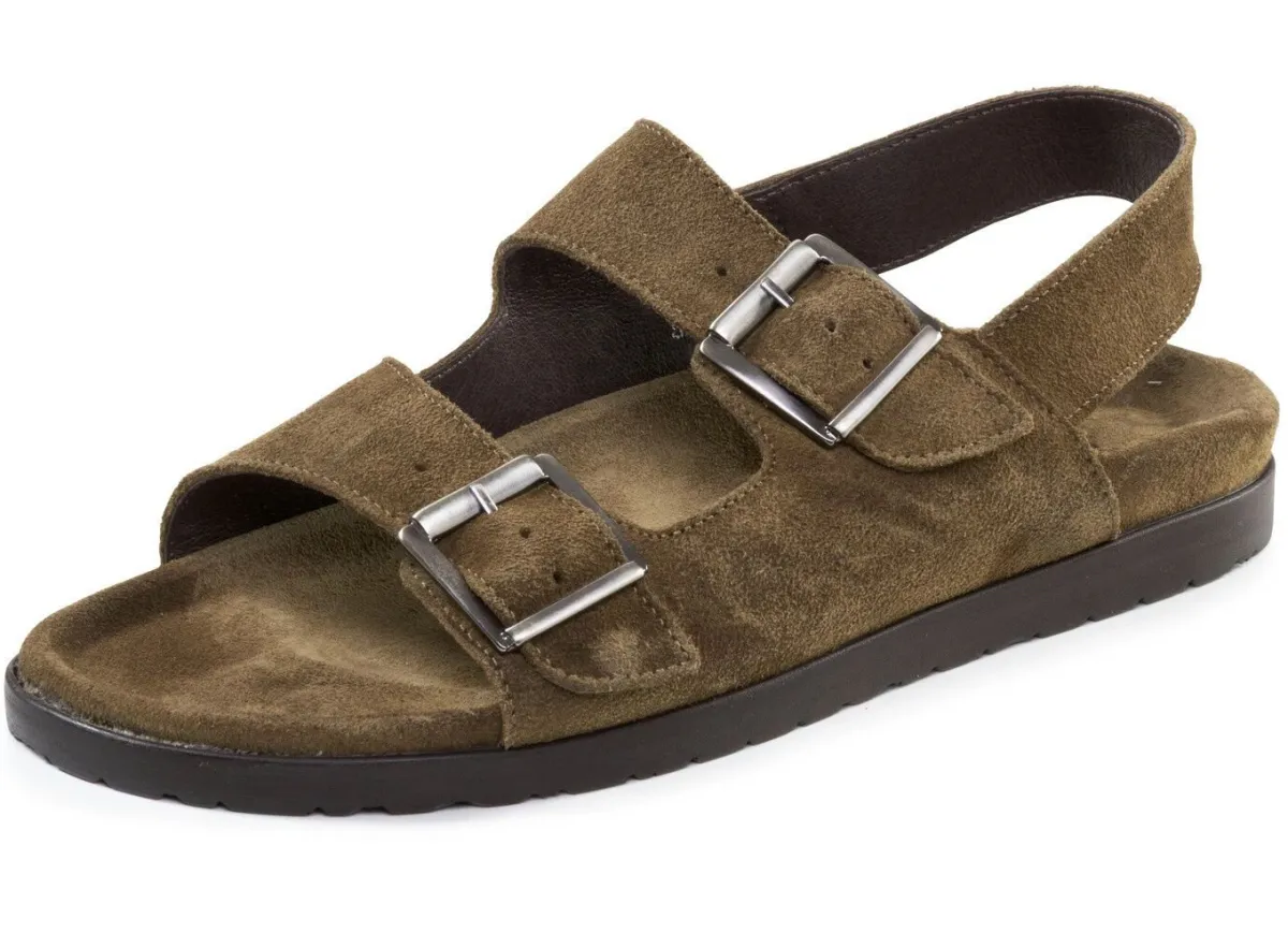 GINO GALANTE , leichte Herren-Sandalen, mit Gummizug GRÜN