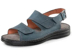 GINO GALANTE Sandale aus gefettetem, schattiertem Rind-Nubukleder JEANS