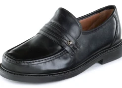 Outlet GINO GALANTE , schicke Herren-Slipper, mit Gummizug SCHWARZ